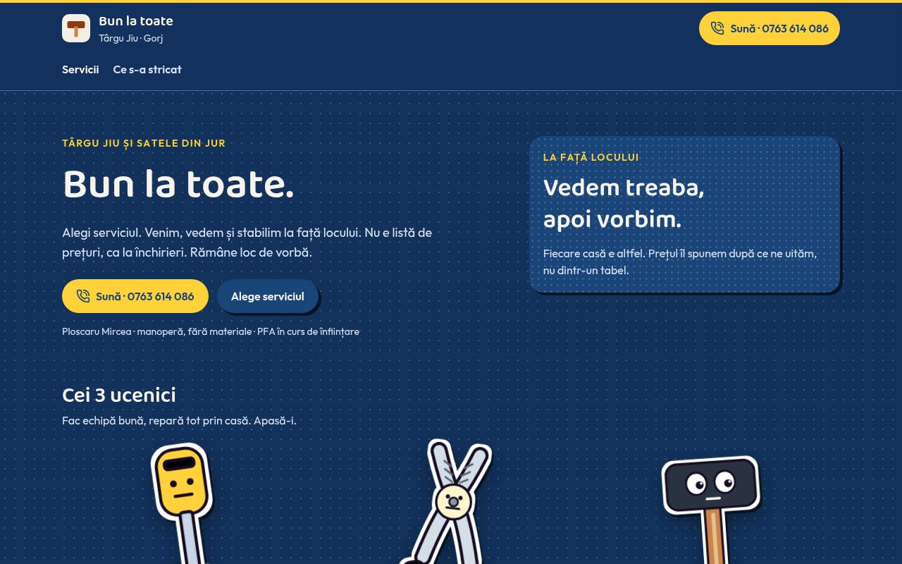 Captură de pe site-ul Bun la toate al lui Mircea Ploscaru
